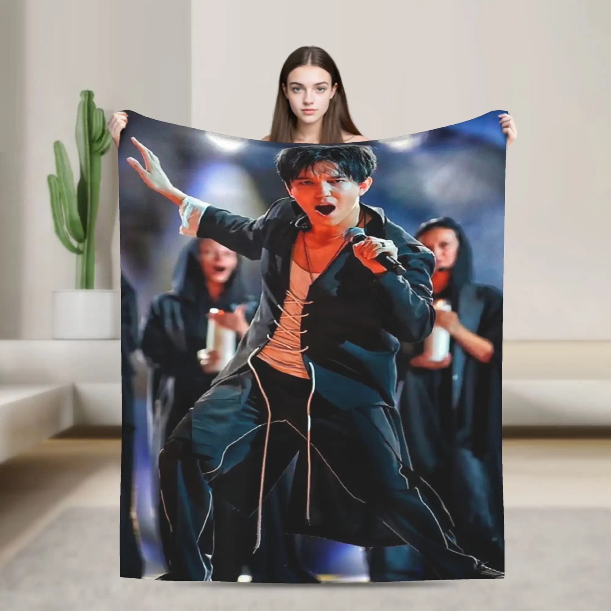 Il mio preferito Dimash Caro Caro coperte morbide e calde Biancheria da letto in peluche lancia soffici decorazioni per la casa Copriletto in flanella Copridivano