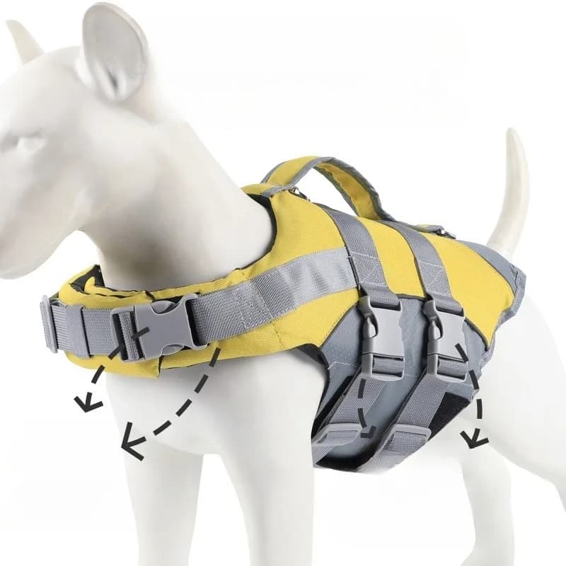 Giubbotto di Salvataggio per Cani, Costume da Bagno per Animali, Tuta per Addestramento in Acqua, Attrezzatura per Nuoto con Caratteristiche Luminose, Gilet Galleggiante, Bikini