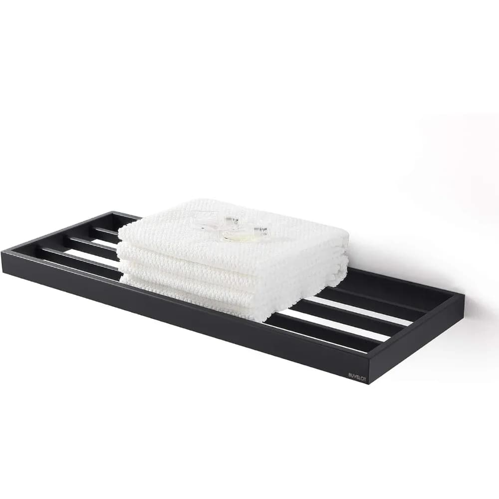 Factory Direct 2026 Modern Wall-Mounted Bathroom Towel Rack, Minimalist Style, Hotel-Inspired Towel Shelf, 24-Inch Towel Bar Hol