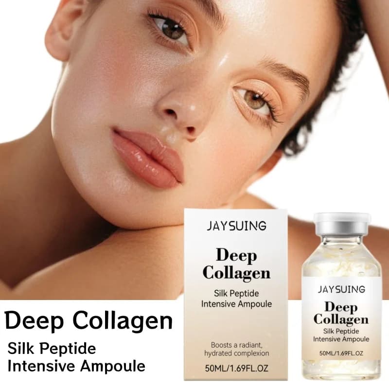 Silk Peptide Ampoule Essence 50ml Facial Moisturizing Serum Relieve Dull Rough Skin Hydrolyze Collagen Improves Skin Elasticity