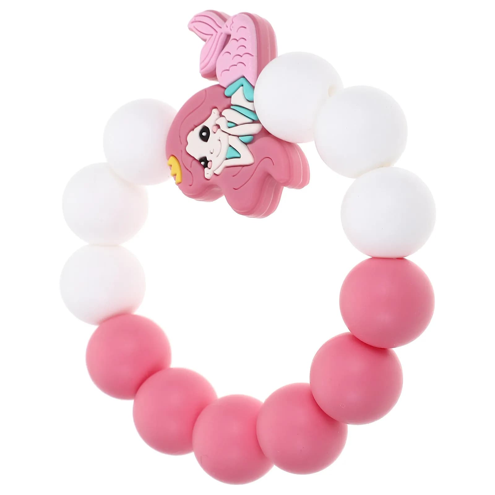 Silicone Baby Teether Bracelet for Infant Toddler Teething Beaded Bracelet Soothing Comfortable Design Promotes Motor