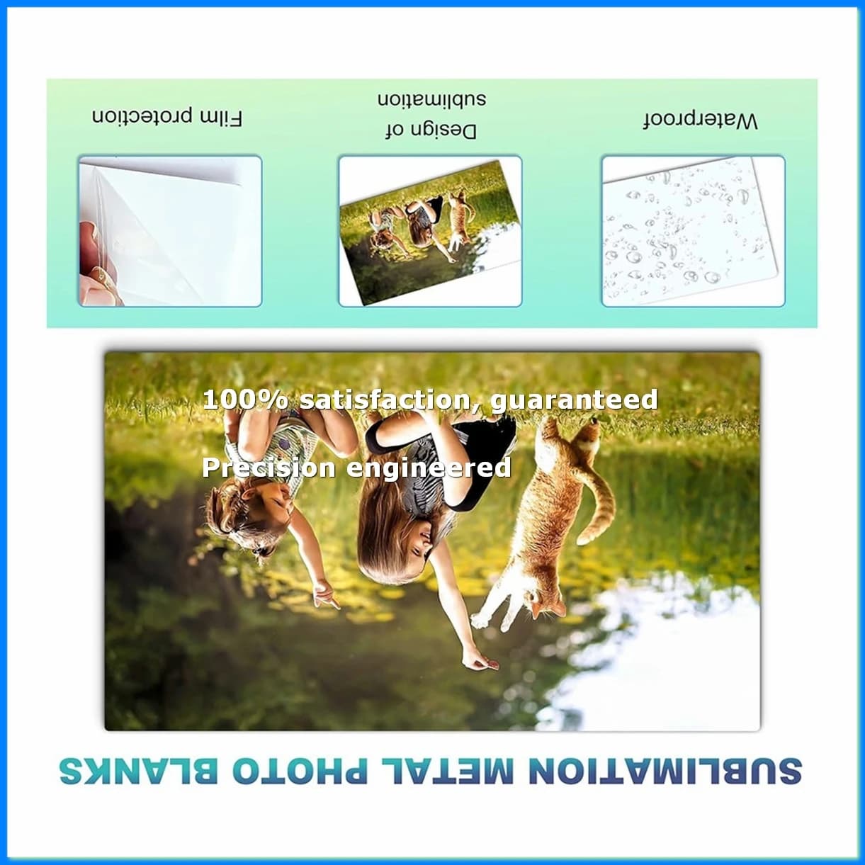 10 Pezzi di Carta per Sublimazione su Metallo, Cartellini Vuoti per Trasferimento Termico, Cartellini in Alluminio per Foto Personalizzate - Design-B-ABYS