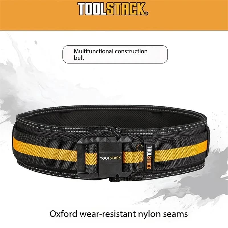 TOOLSTACK Work Belt 1200D Oxford Wear Resistant Adjustable Buckle Belt For Electrician Carpenter Workers Construction Tool Belt