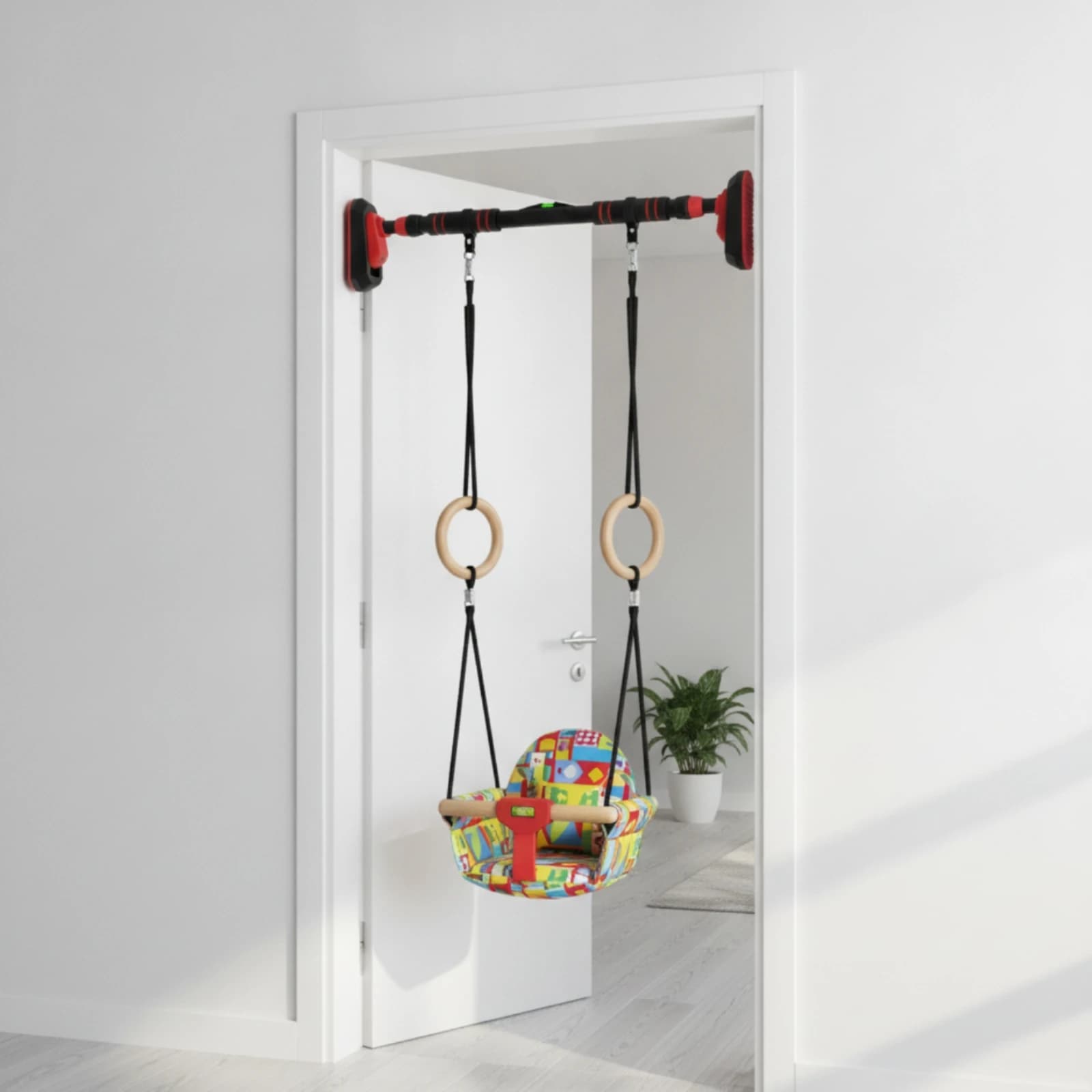 Doorway Pull up Bar Telescopic Doorway Pull-up Bar Fitness Equipment Adjustable Heavy-Duty for Adults, Home Gym, Apartment