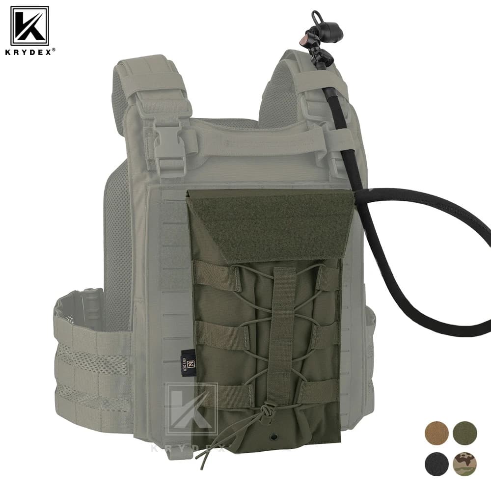 KRYDEX 500D Tactical bag for hydration 1.5L, MOLLE bag Modular with 50oz water slide, Hunting accessories, Hiking and Leisure activities