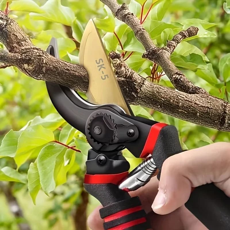 Steel Pruning Shears Labor Saving Garden Shears Heavy Duty Branch Cutter Tree Trimmer Gardening Tools