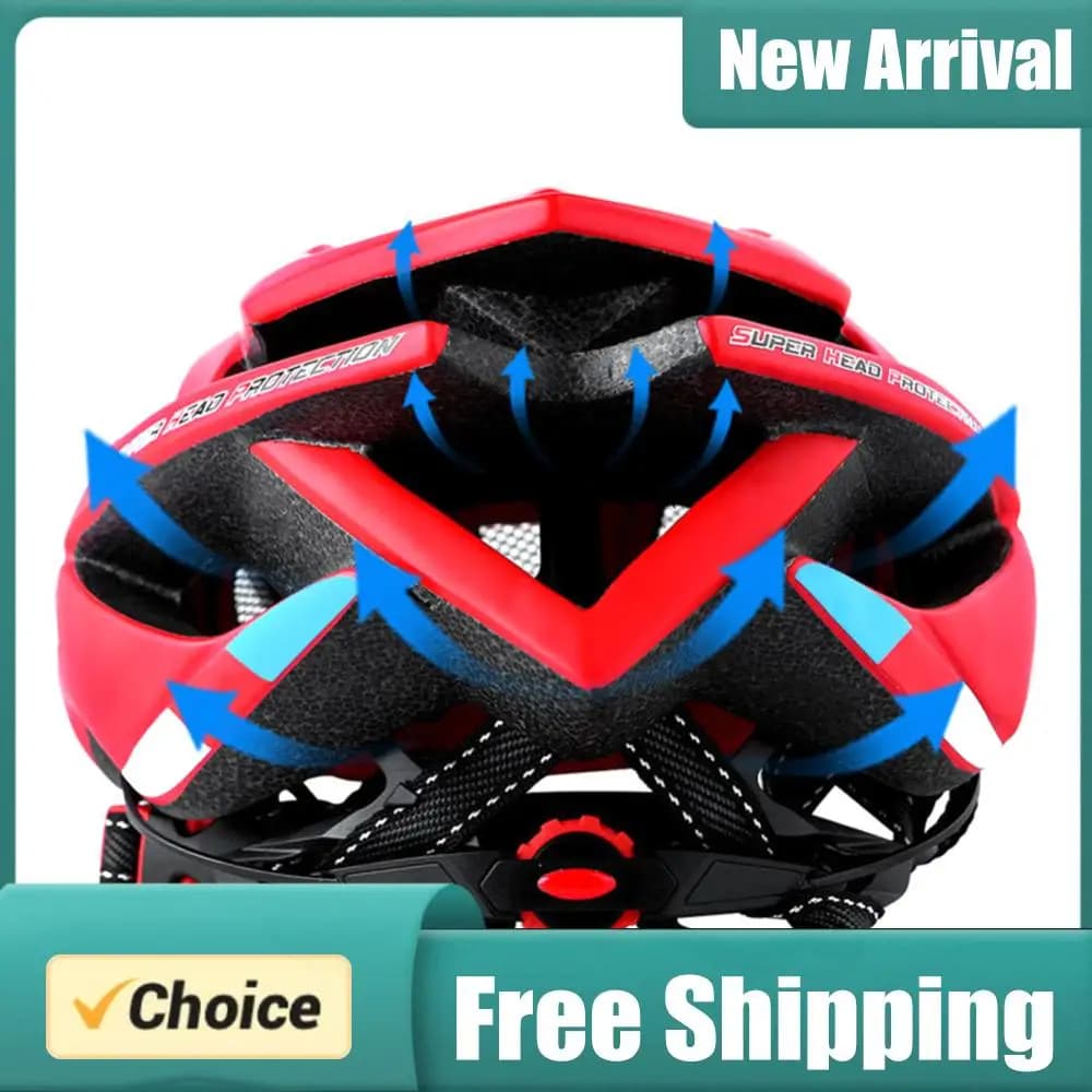 Casco MTB Integrato per Uomo e Donna, Casco da Ciclismo Sportivo Regolabile, Cappello di Sicurezza per Bicicletta da Montagna e Strada