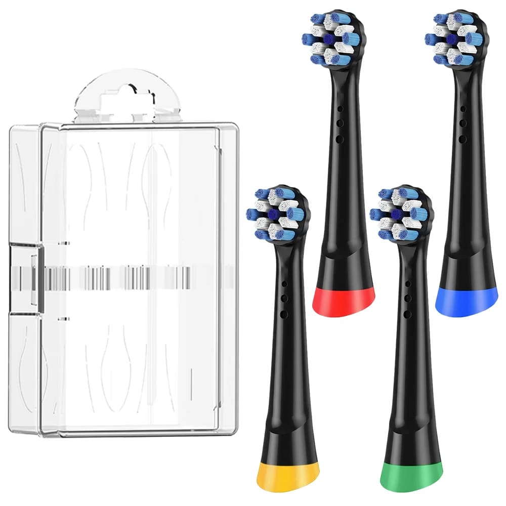 Testine di ricambio professionali e set di scatole portaoggetti per testine per spazzolino, compatibili con spazzolini elettrici Oral B iO Series