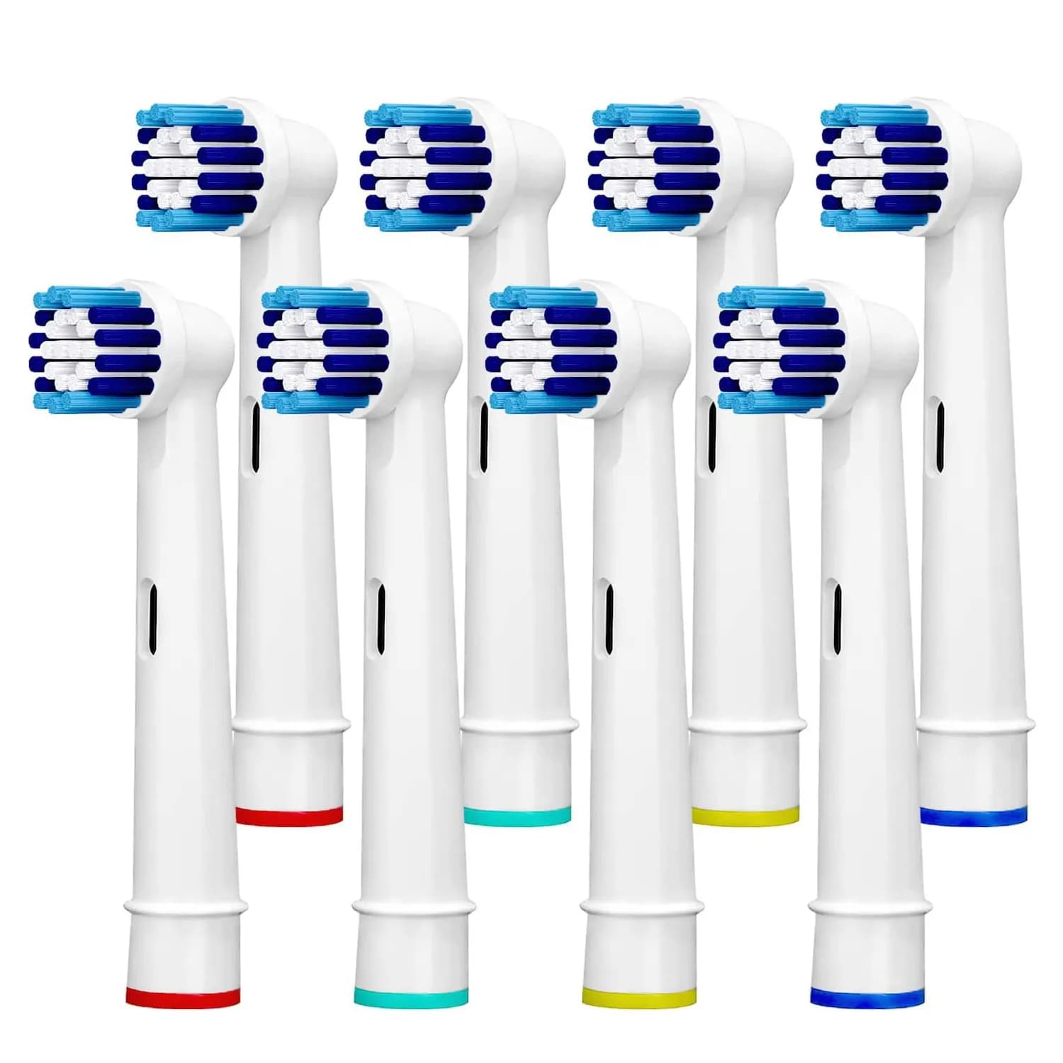 Replacement heads compatible with OralB Braun - Pack of 8 heads for professional electric toothbrush - Precision spare parts for Now