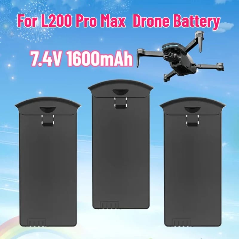 Nuova Batteria per Drone 7.4V 1600mAh per L200 Pro Max, Batteria di Ricambio per Quadricottero RC, Accessori per Droni