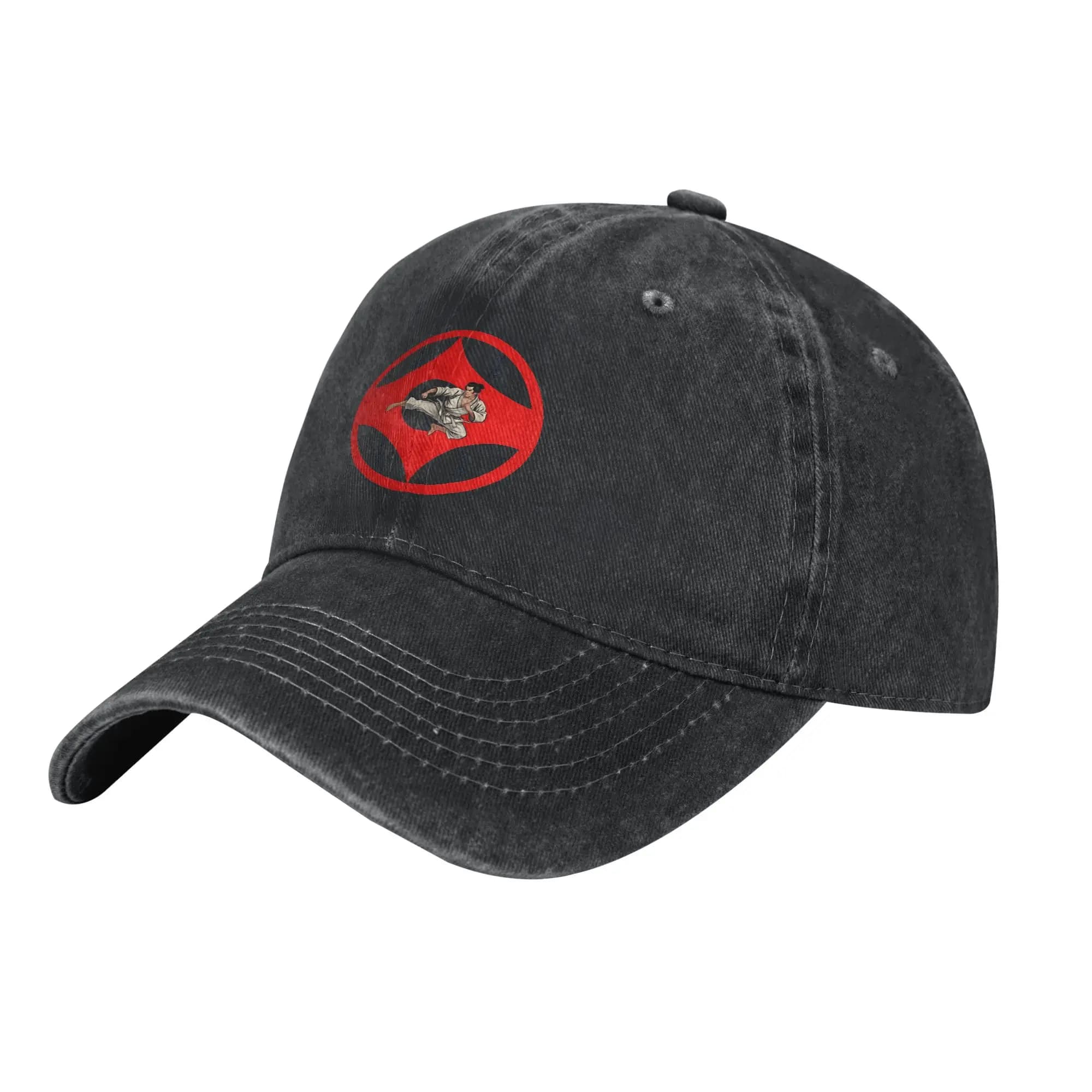 Kyokushin Karate Washed Baseball Cap The Last Samurai y2k Funny Sun Hip Hop Hats Spring Unisex-Teens Outdoor Gym Snapback Cap