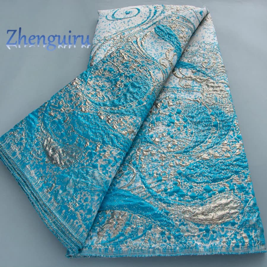 African Brocade Lace Fabric 2025 High Quality French Damask Lace Nigerian Jacquard Lace for Women Wedding Party Dresses Sew 4631