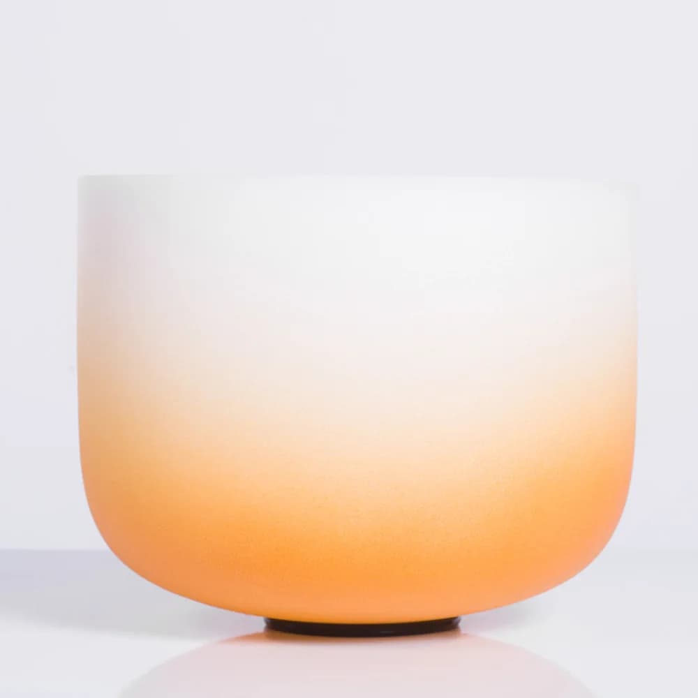Orange Color Frosted Quartz Crystal Singing Bowl 8-12 Inch Crafts