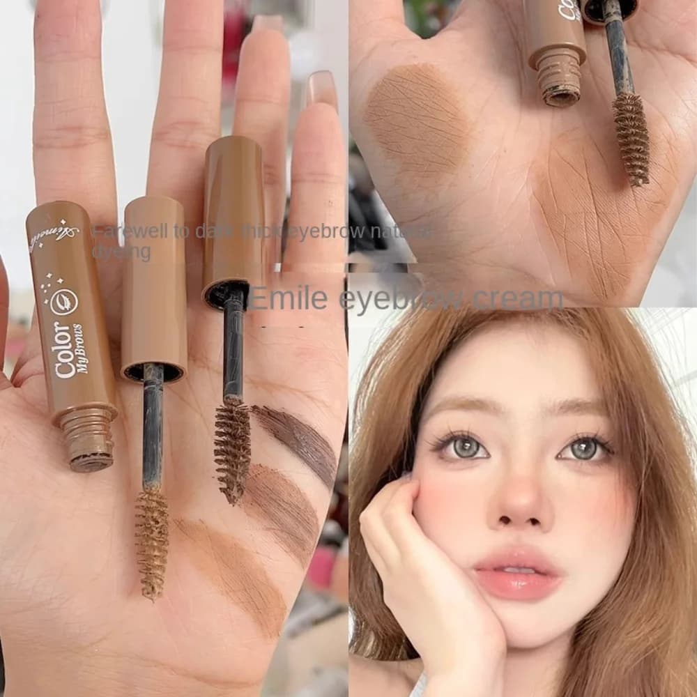 Brown Liquid Eyebrow Cream Long-Term Natural Eyebrow Mascara Quick Drying Paint Eyebrow Gel Makeup For Women