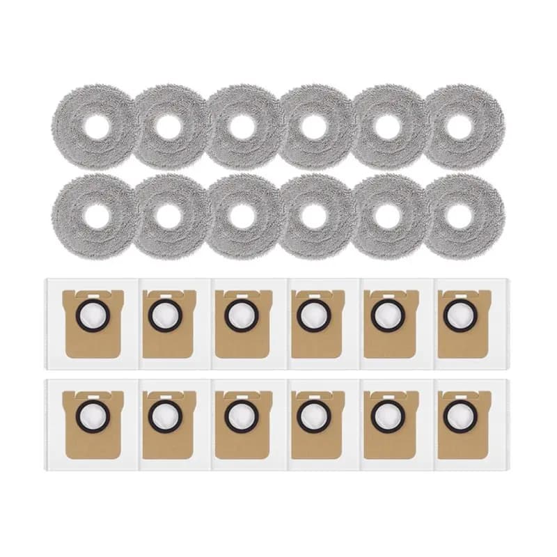 ABBZ - Accessori per Robot Aspirapolvere: Sacchetto Raccoglipolvere e Panno Lavapavimenti di Ricambio per Xiaomi 5 Pro, OV21CN, X10 Plus, X20 Plus, M30 Pro, M30S