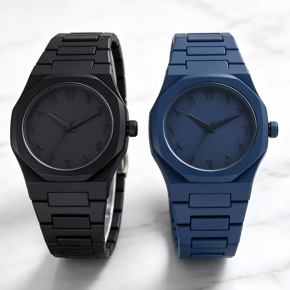 Fashion Men's Quartz Watch Simple Black Male Quartz Wristwatches Arabic digital PC Strap Life Waterproof Business Clock for man