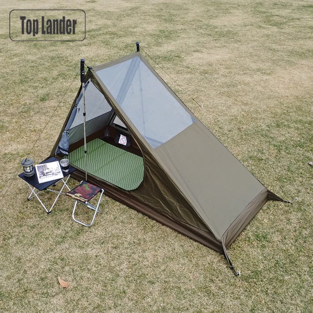 Tenda in rete ariosa Tenda ultraleggera per 1 persona Installazione rapida Riparo per zaino in spalla Traspirante A prova di zanzara per il campeggio e il trekking