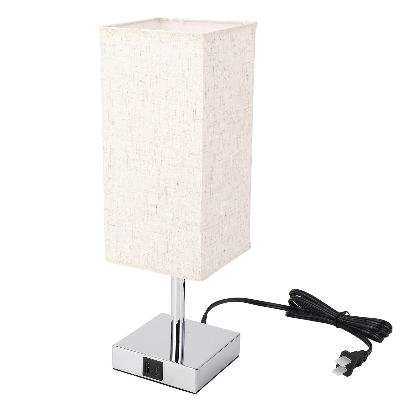 Lampada da Tavolo in Tessuto con Luce Calda LED, Controllo Touch Dimmerabile, per Comodino, Camera da Letto e Soggiorno