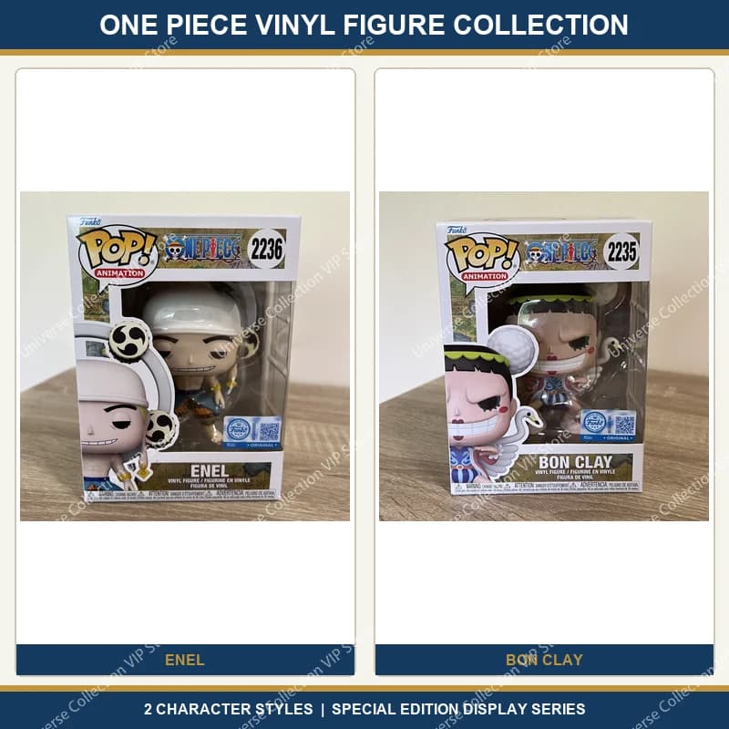 Funko POP One Piece Luffy Zoro Enel Garp Ginny Anime Character Figures for Collection and Display Pirate World Models