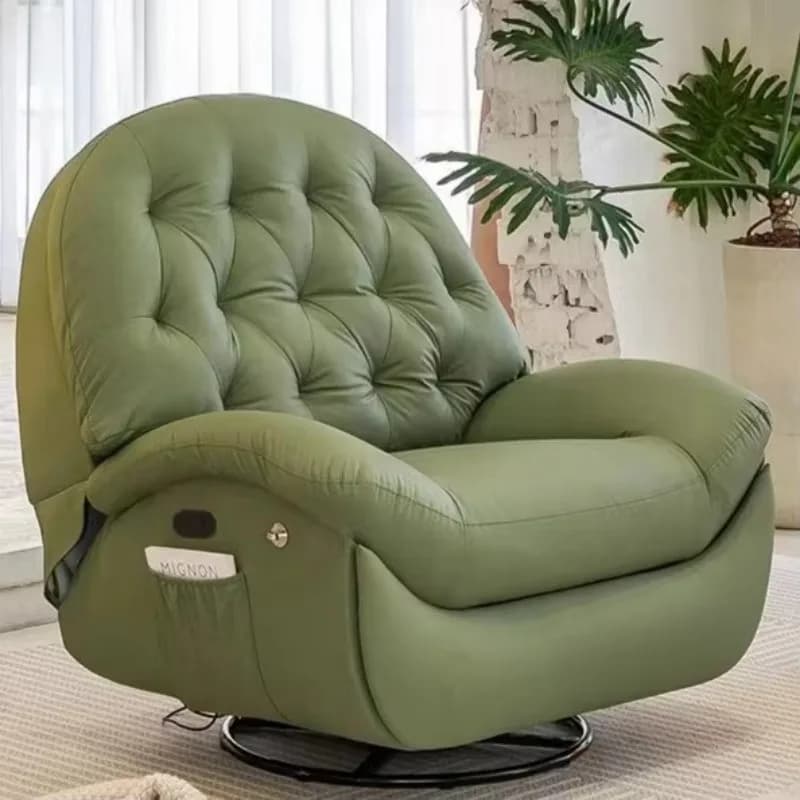 Divano letto singolo moderno premium per soggiorno, leggero, di lusso, reclinabile, in pelle sintetica, per piccoli spazi, adatto per giochi