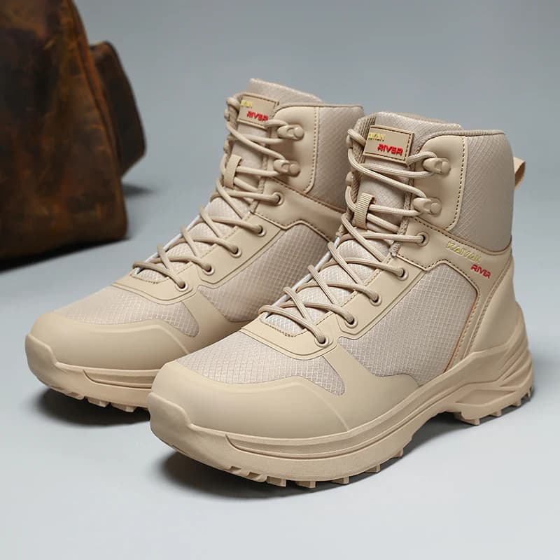 Scarpe da Trekking Alte da Uomo Impermeabili, Sneakers da Caccia Antiscivolo, Scarpe da Montagna per Esterni, Stivali Tattici da Combattimento e Addestramento