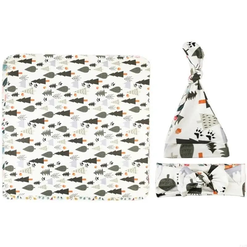 3 pz Neonato Swaddle Lenire Avvolgere Il Sonno Del Bambino Cappello Fascia Biancheria Da Letto Fasciatoio Neonati Bambino P31B