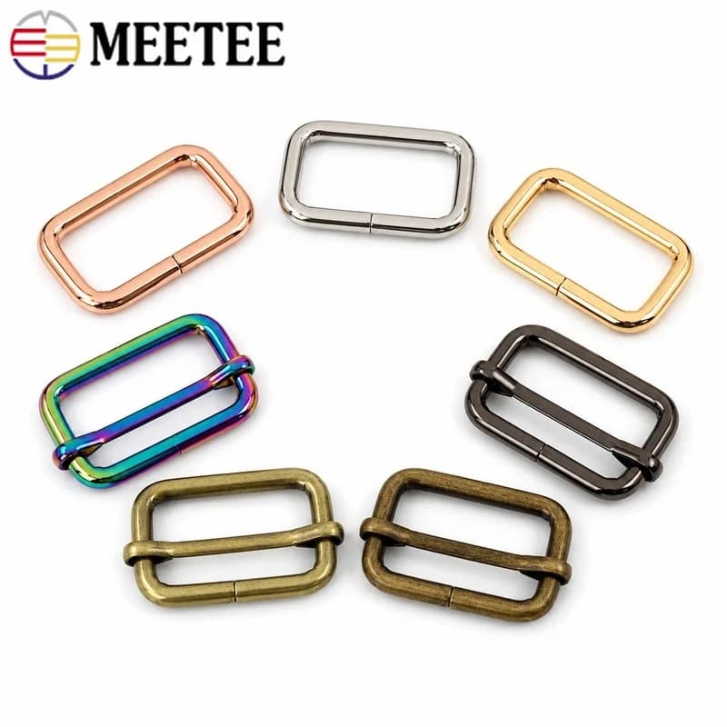 5/10Pcs 16-50mm Zinc Alloy Tri Glide Slider Buckle Rectangle Ring for Handbag Strap Webbing Belt Bag Leather Craft DIY Hardware