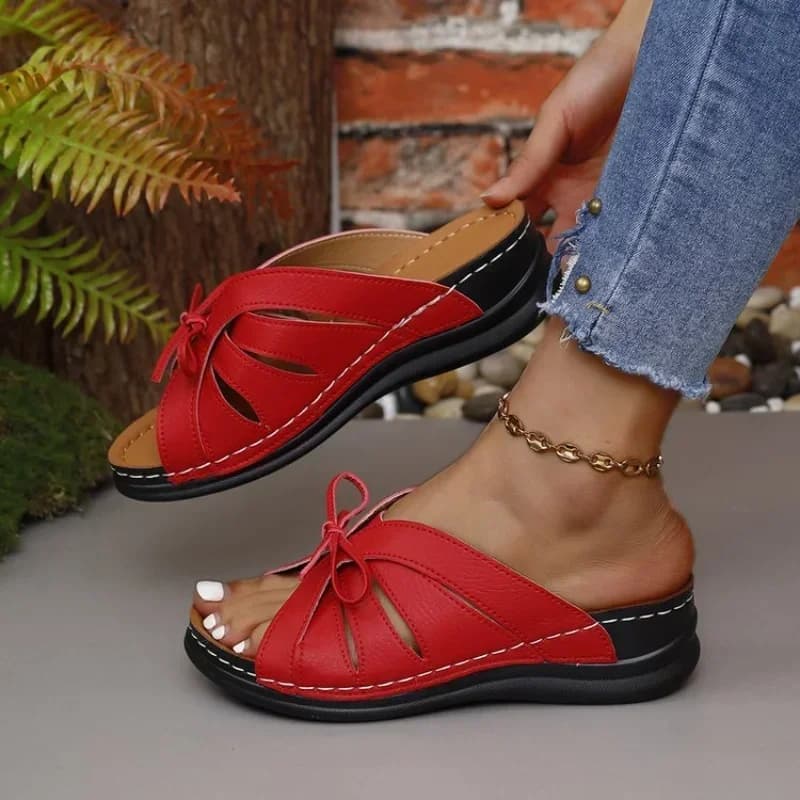Pantofole con zeppa da donna Pantofole con plateau Scarpe con tacco alto Infradito da spiaggia estive Sandali di nuova moda femminile Scivoli casual di grandi dimensioni 43