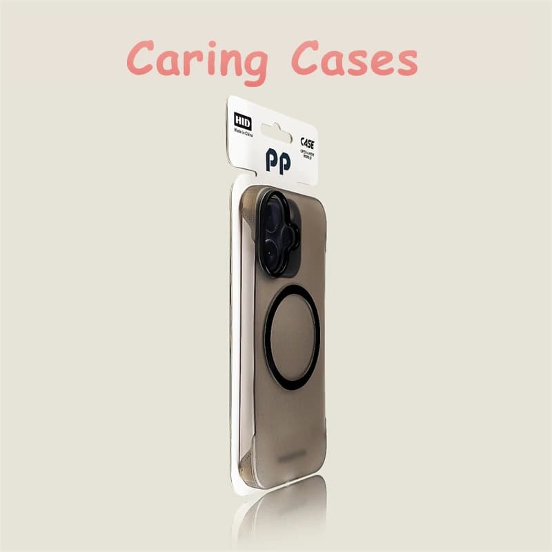 For iPhone 16 Pro Max Case Translucent Black MagSafe Metal Ring Slim Compatible with iPhone 15 14 13 12