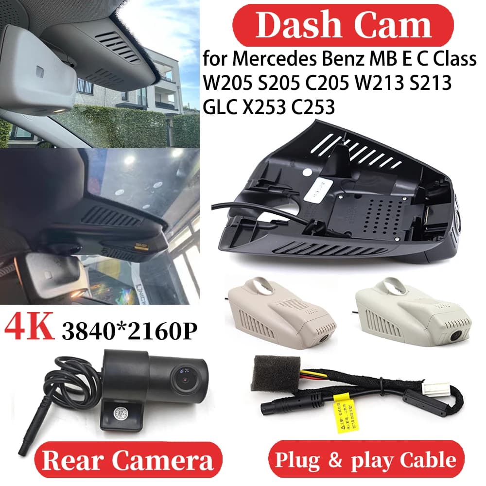 ZJCGO for Mercedes Benz MB Class CA W205 S205 C205 W213 S213 GLC X253 C253 Car 4K Video Recorder DVR Dash Cam Camera Dashboard