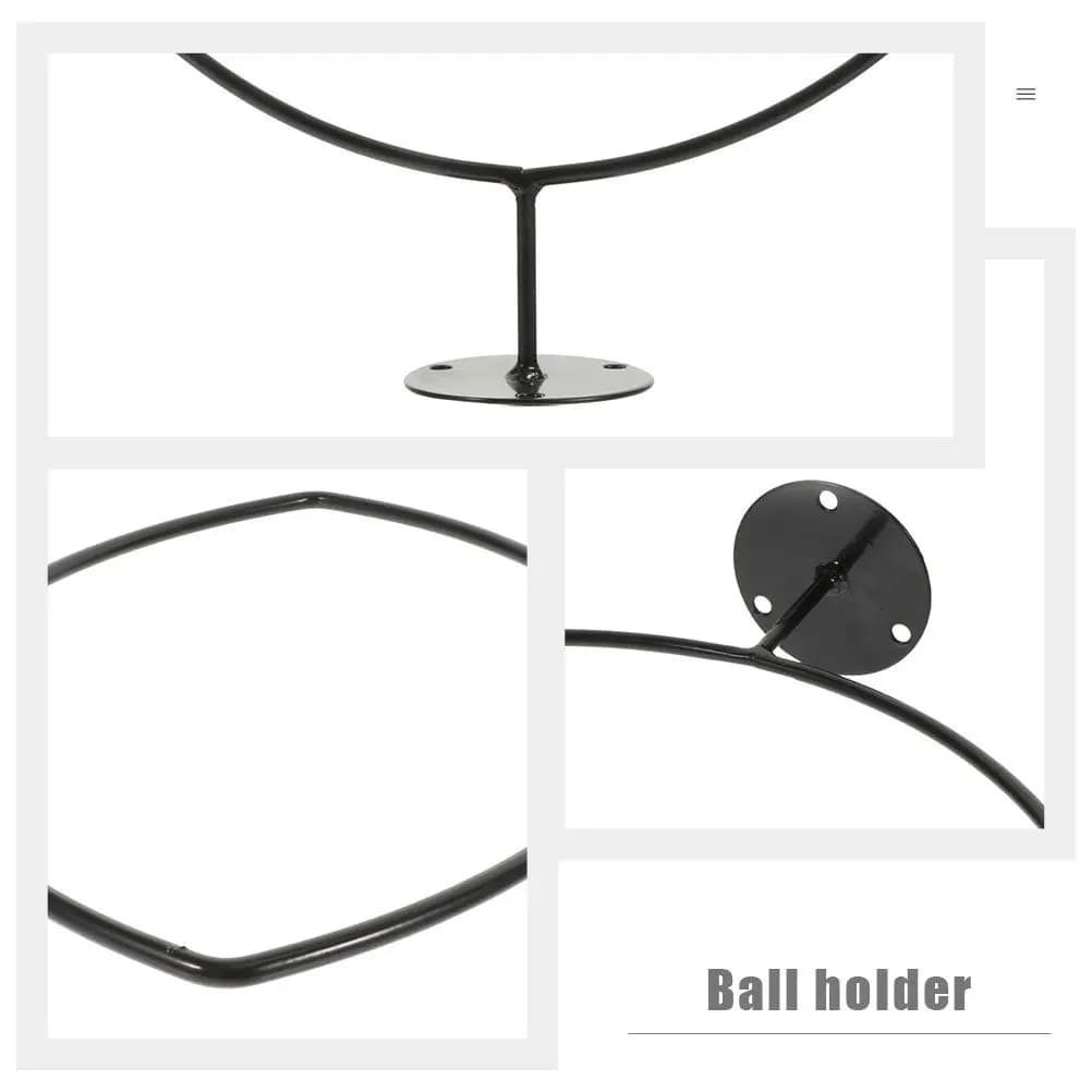 2 Pezzi Supporti da Parete in Ferro per Palloni da Calcio, Porta Palloni da Basket, Espositore per Palloni da Rugby, Supporto da Parete per Conservazione Palloni