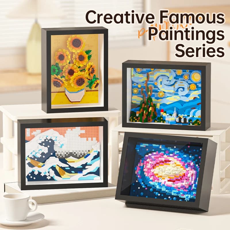 Serie di capolavori creativi: Cornice per foto con immagini da assemblare, decorazione artistica, puzzle, giocattolo da costruzione, decorazione per la casa, collezione, regalo