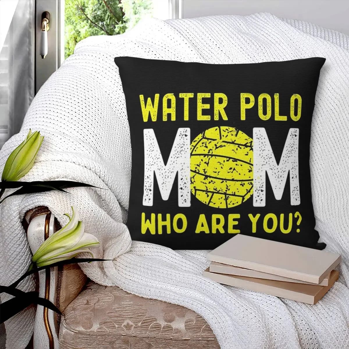 Water Polo Madre Federa quadrata Fodera per cuscino Federa per cuscino per divano di casa Soggiorno