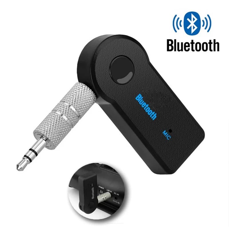 Adattatore Ricevitore/Trasmettitore Bluetooth 5.0 Wireless per Auto con Jack da 3,5mm per Kit Auto, Audio Aux, A2DP, Cuffie, Vivavoce, Streaming Musicale