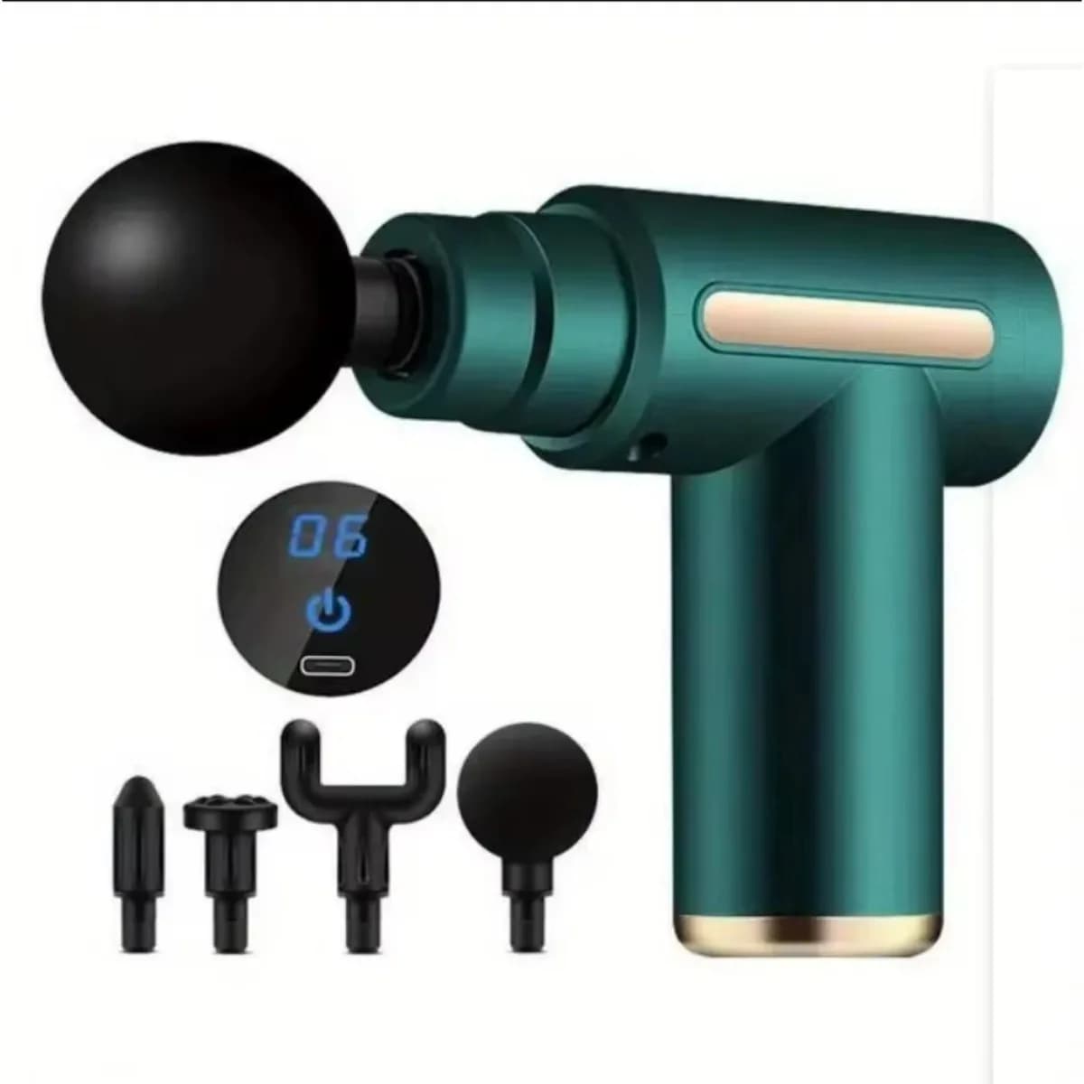 Portable Percussion Massage Gun, Muscular Massage Background for All Body – Black Travel Size Grey Red Green