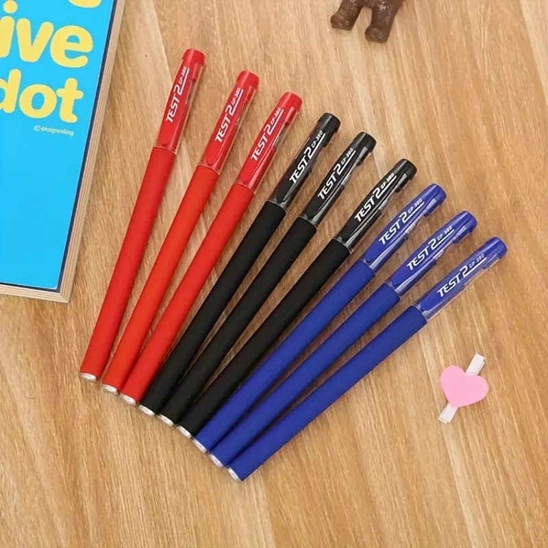 Set di penne gel da 5/10 pezzi - Punta fine da 0,5 mm - Colori inchiostro nero, blu e rosso - Adatte per professionisti, studenti, ufficio e scuola