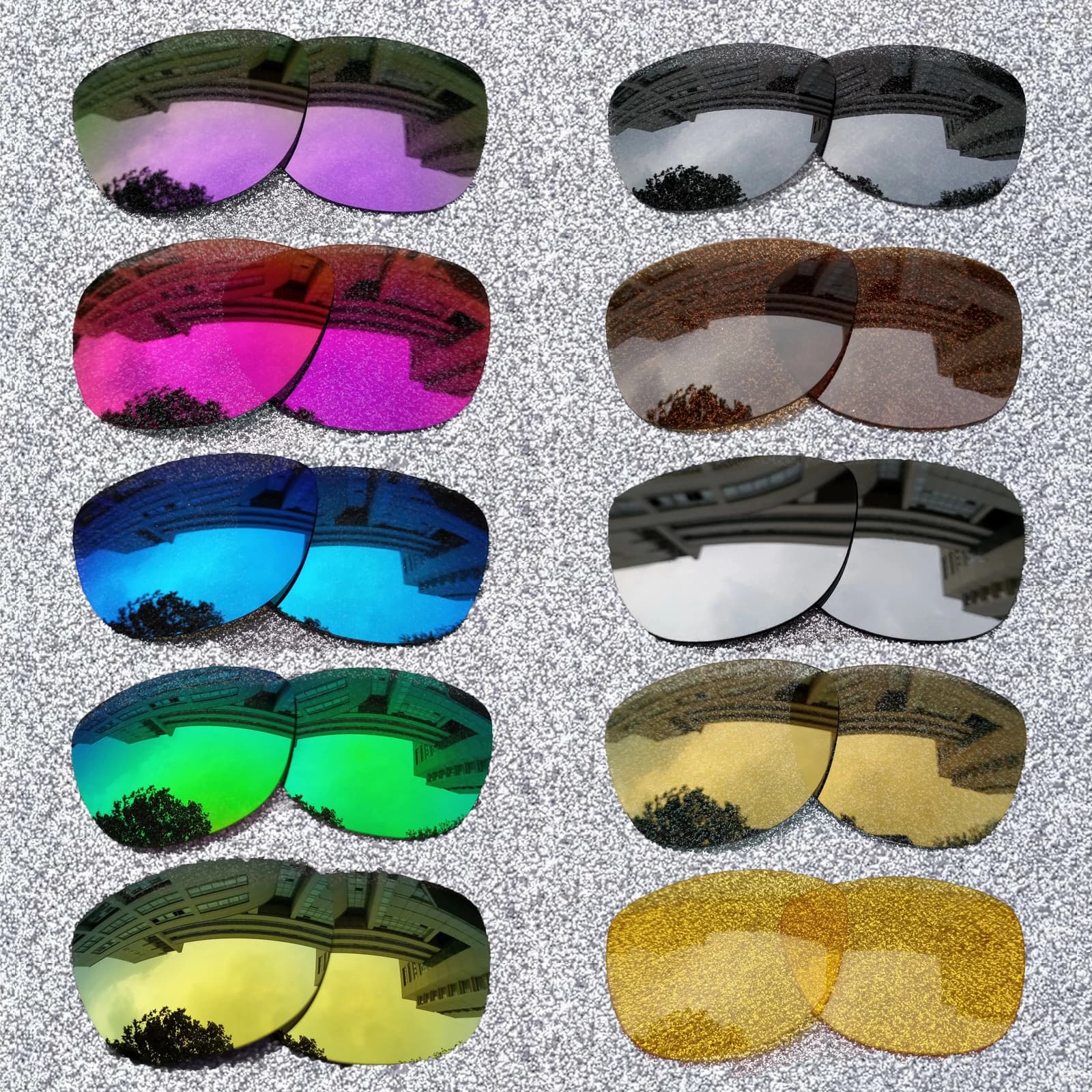 Lenti di ricambio polarizzate HDTAC per occhiali da sole Oakley Frogskins OO9013-55mm, Frogskins Asian Fit, Frogskins Mix, Frogskins LX