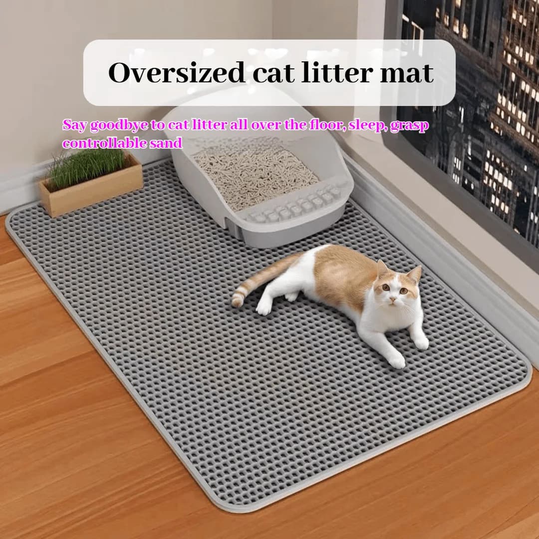 Tappetino per lettiera per gatti Eva Tappetino per lettiera per gatti impermeabile a doppio strato Tappetino per lettiera per animali domestici Prodotti per cuscinetti puliti per accessori per gatti