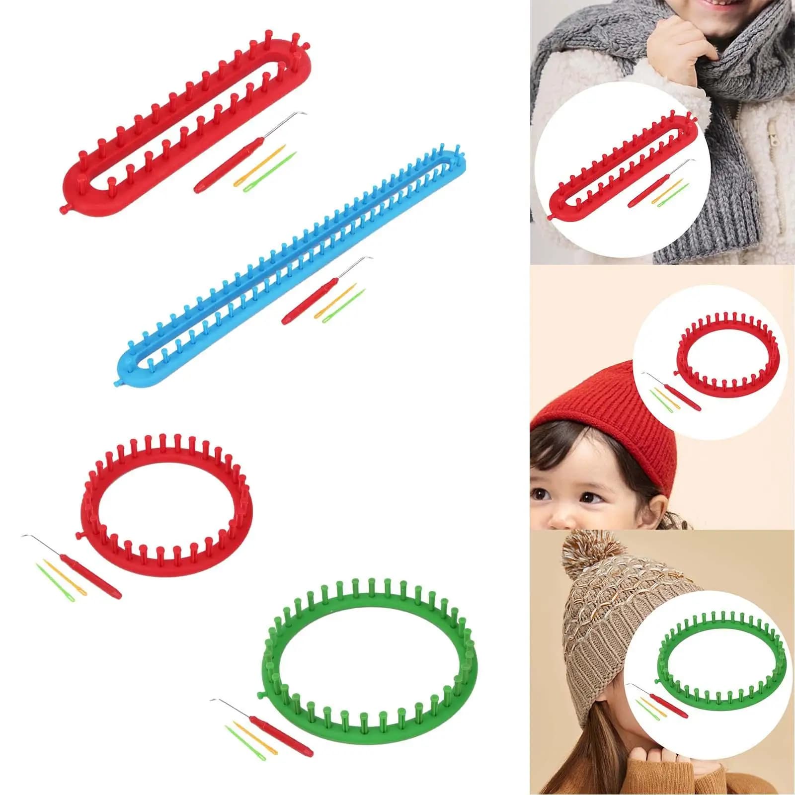 Knitting Loom Set, Weaving Loom, Durable, Reusable, Practical, Weaving Tool,