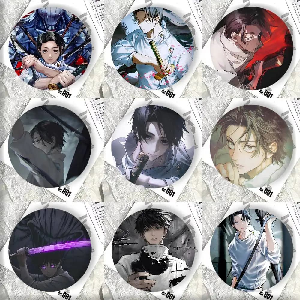 Anime J-Jujutsu Kaisen Okkotsu Yuta Round badge lapel pin backpack clothing jewelry accessories gift brooch
