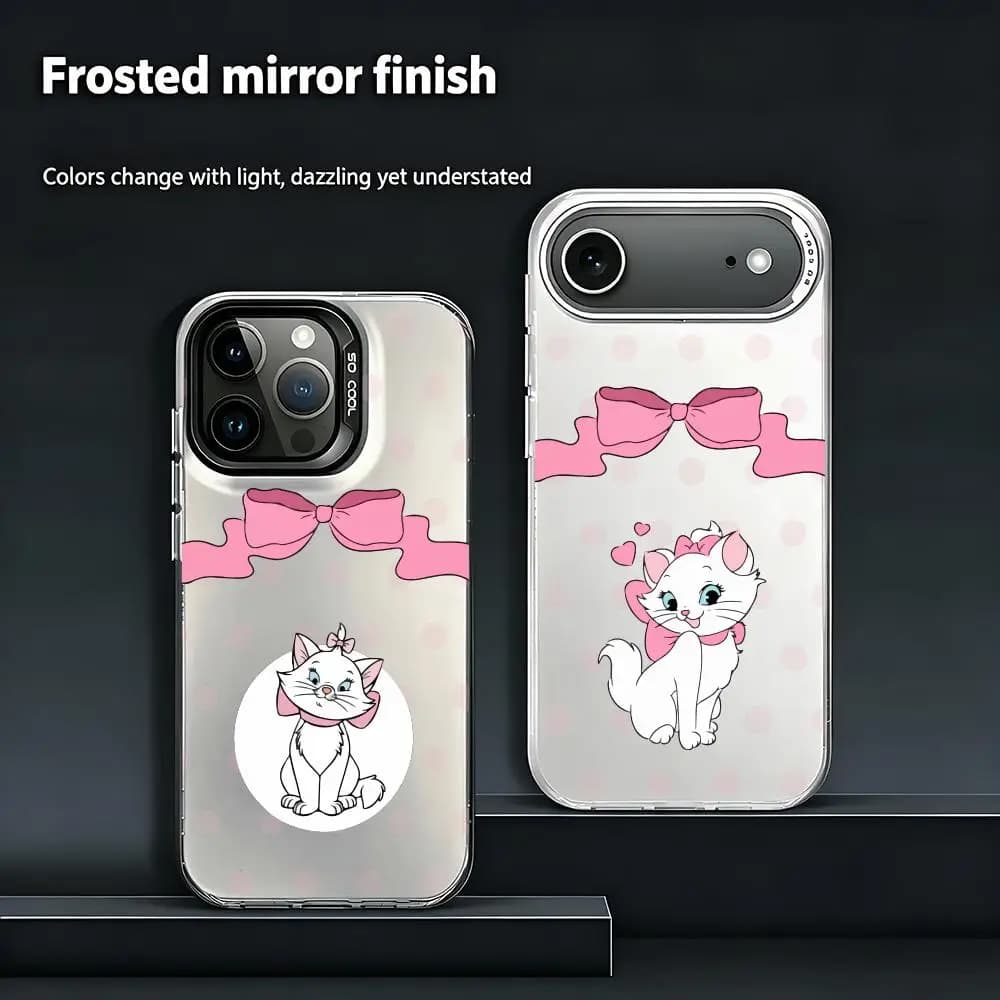 Character M-Marie C-Cat Phone Case Colorful Hard Matte Shockproof Phone Case for iPhone 13/14/15/16/17 Pro Max