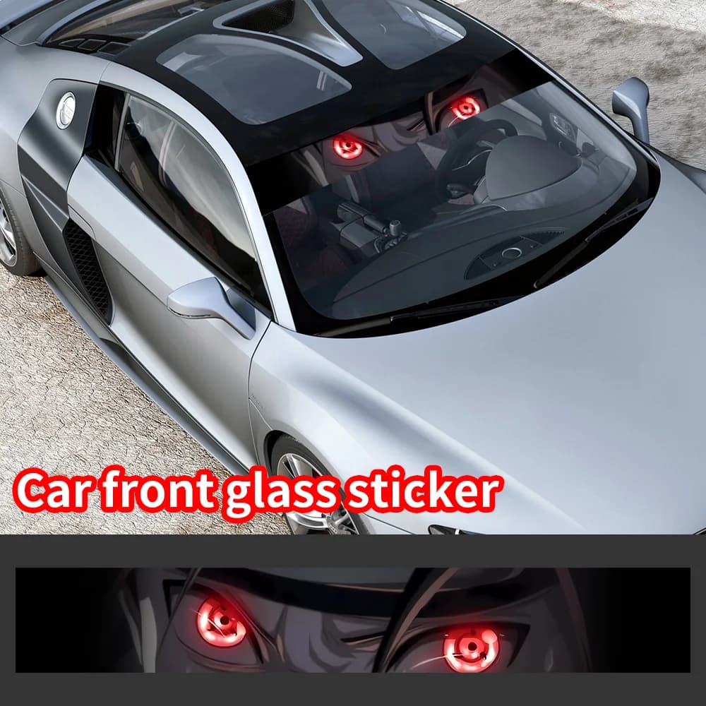 Anime 3D Eyes Adesivi per parabrezza anteriore per auto Decorazioni anteriori e posteriori Parasole Decalcomanie in vinile Accessori per decalcomanie per banner per parabrezza