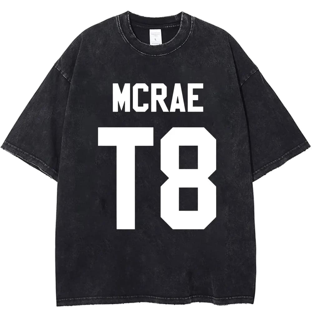 T-shirt Tate Mcrae T8 Miss Possessive Tour Effetto Lavato Uomo Donna, T-shirt Vintage di Tendenza Oversize in Cotone Casual Streetwear