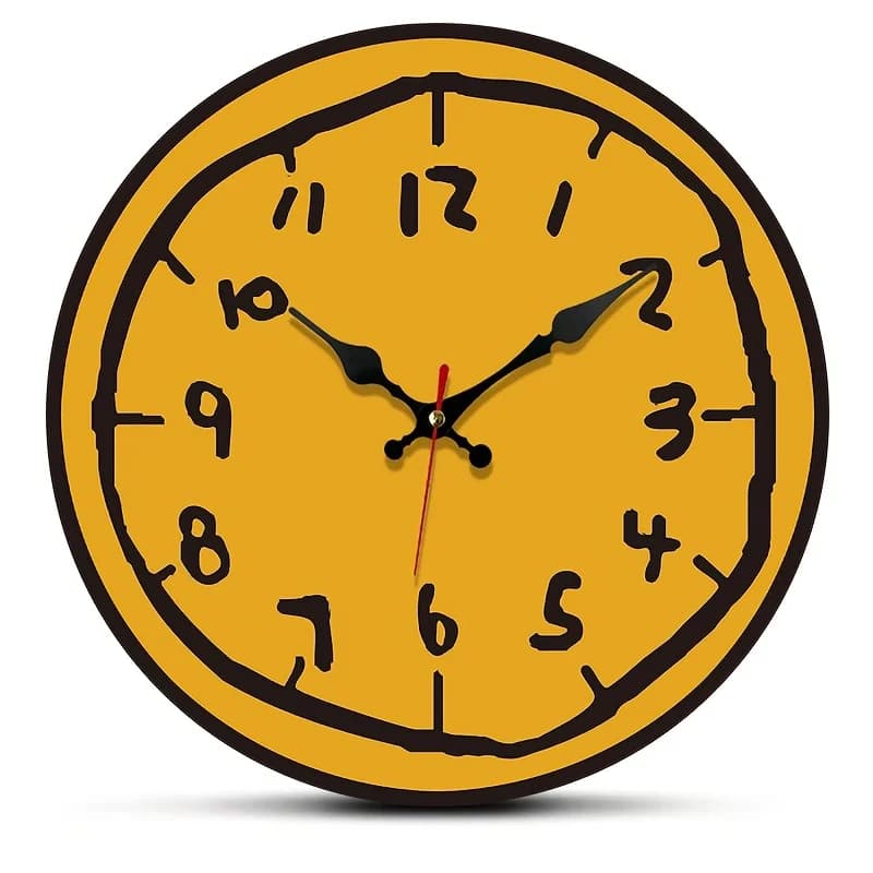 1Pc Modern minimalist art digital design silent wall clock, no ticking wooden clock, for home decoration and gifts 8 inches 10 inches 12 inches, battery powered AA, without batteries - 1 piece