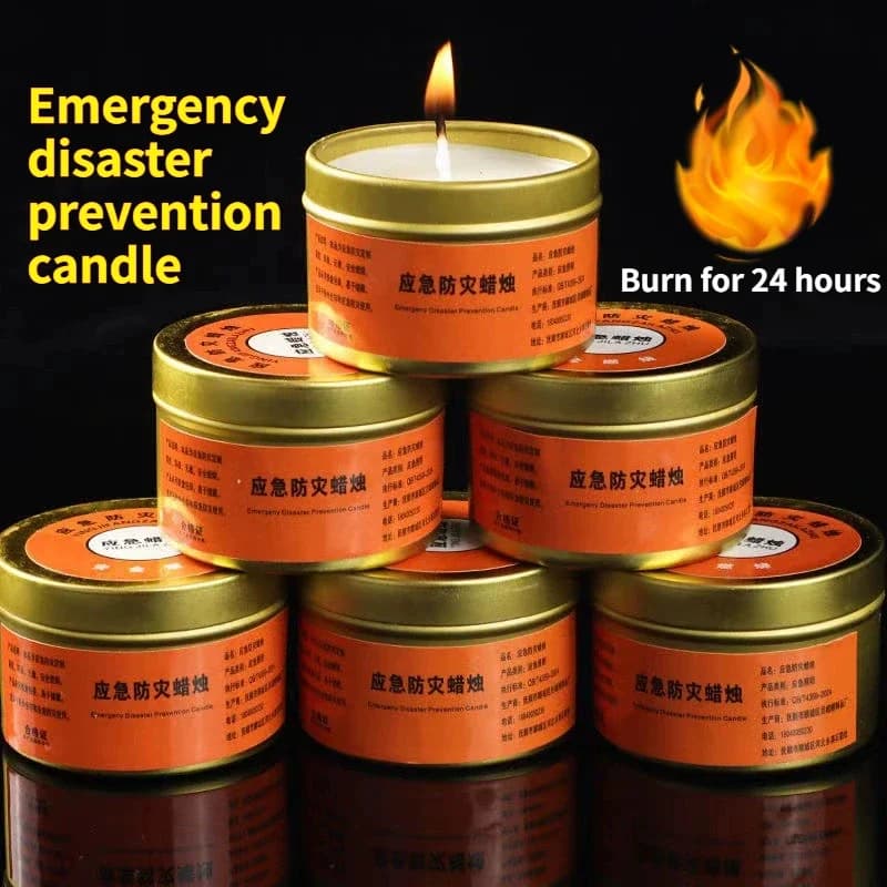 1-20 pezzi Candele di emergenza per interruzioni di corrente Antivento Senza fumo Illuminazione di lunga durata Fornitura di sopravvivenza per oscuranti da campeggio domestici