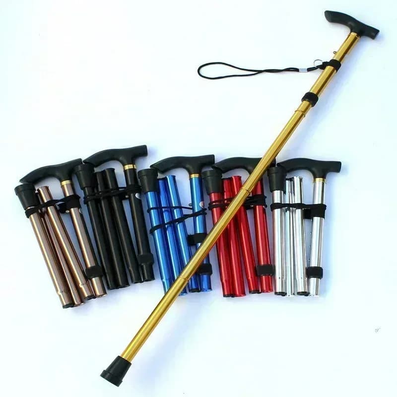 Poli Triple Rod Aluminum Bacchetta Self-Defense Stick Hiking Trekking Climbing Mountain climbing Mountaineering Man Walking poles Alpenstock Vecchi