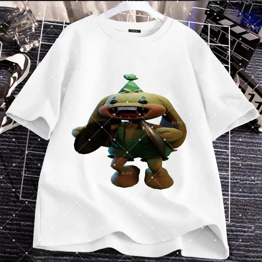 Simpatiche magliette abbinate per la famiglia Poppy Playtime, magliette genitore-figlio dal design colorato a forma di cartone animato per uscite alla moda