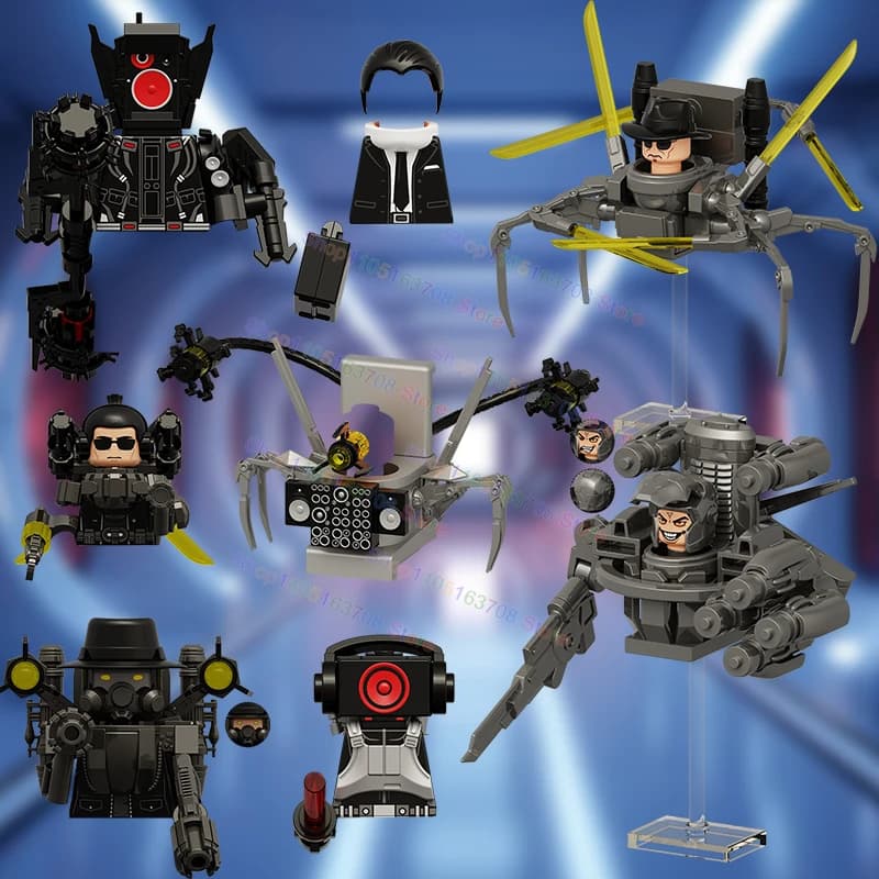 KDL856 Toilet Man Modelli Animati Astronauta Action Figure Blocchi da Costruzione Scenari da Assemblare Accessori Puzzle Giocattoli Regalo KDL846