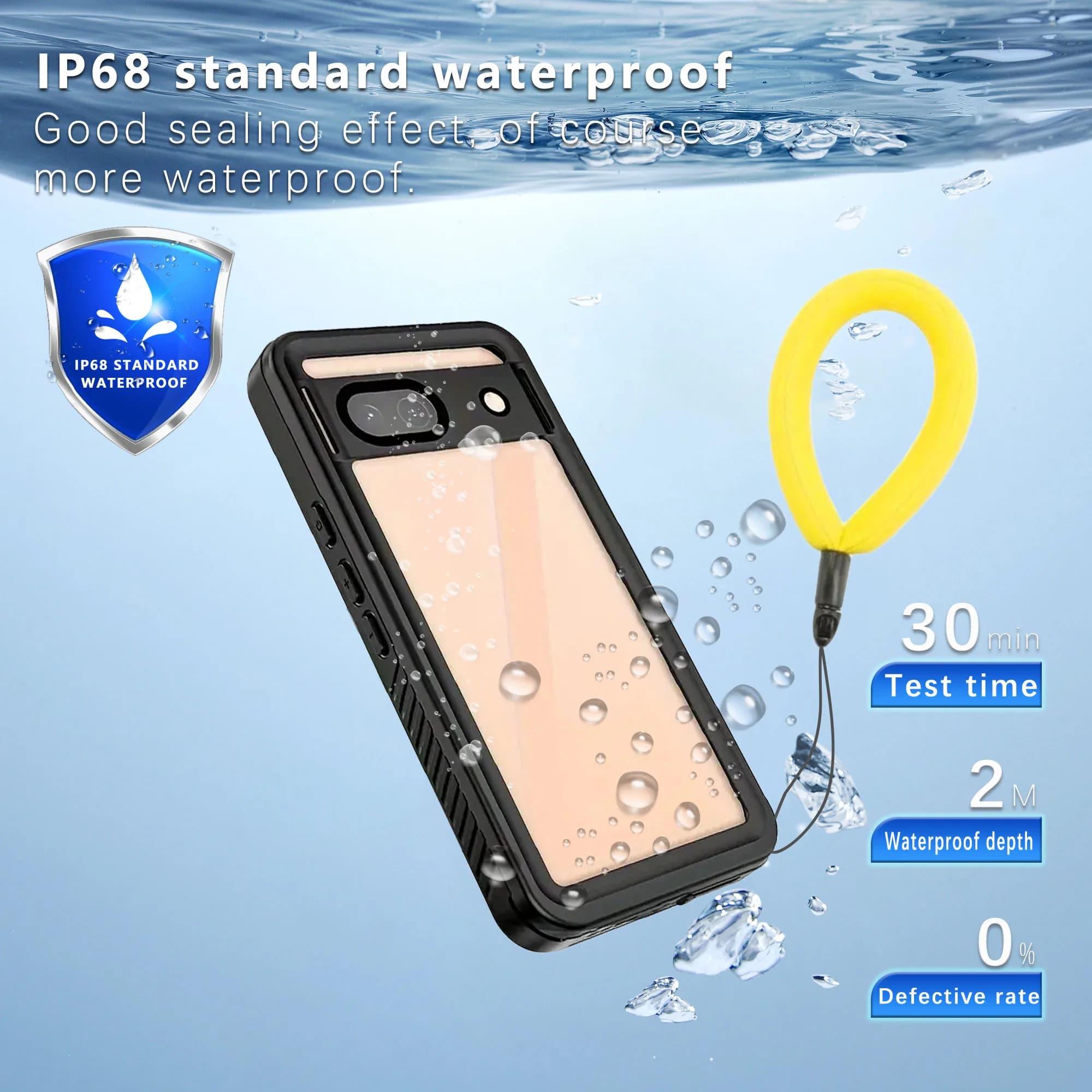 Shellbox Nuovo Sport all'aria aperta Nuoto Custodia per telefono impermeabile IP68 Pro antigoccia per Google Pixel 7/8 Pro/9 Pro XL/9A con cordino