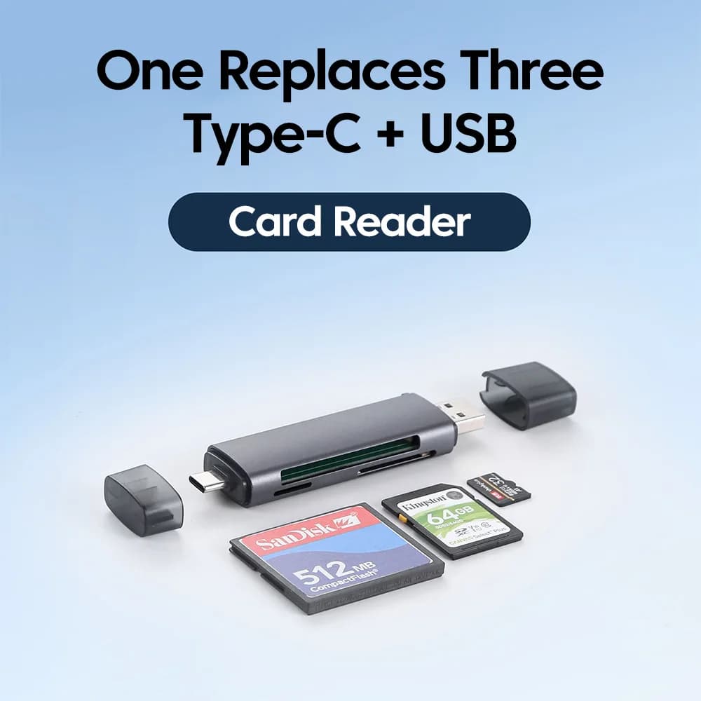 Lettore di schede USB tipo c 5 in 1 Lettore di schede Micro TF sd CF Adattatore USB Lettore di schede USB 2.0 Scheda Memory Stick TF per PC portatile